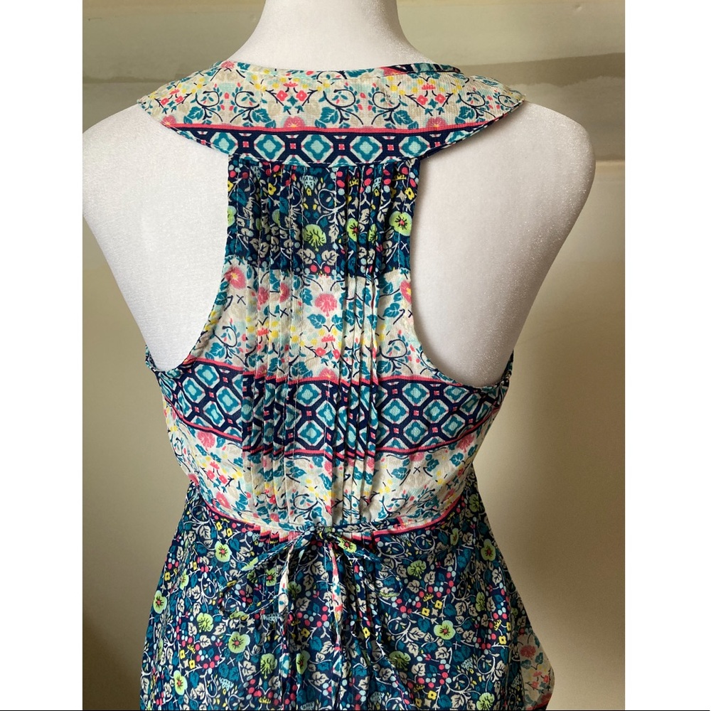 American Rag Multicolor Floral Sleeveless Button Up Blouse size XS - Picture 6 of 8